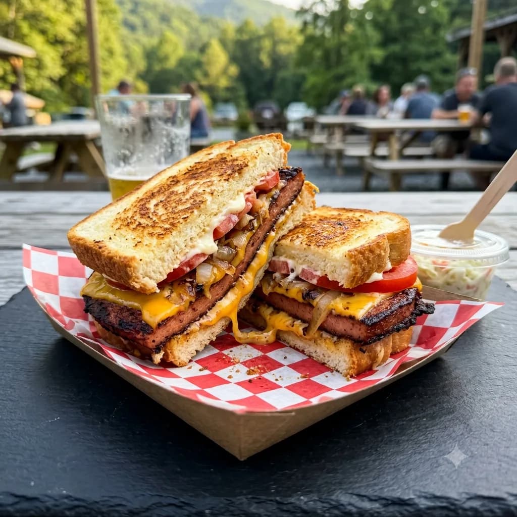 Mama T's Fried Bologna Sammich from Mama T's Rollin' Snack Shack