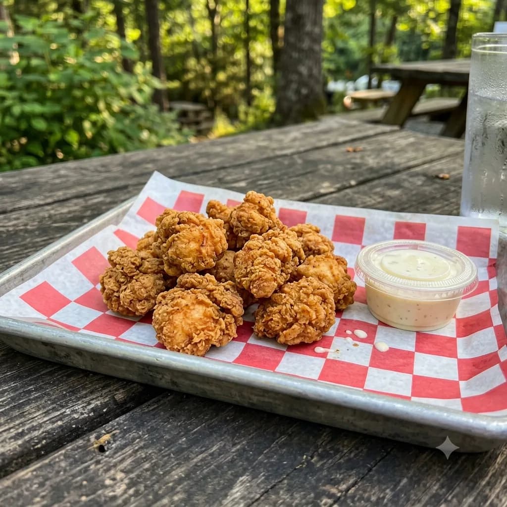 Crispy Fried Chicken Bites from Mama T's Rollin' Snack Shack